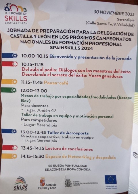 Jornada preparación Spainskills (30/11/2023)